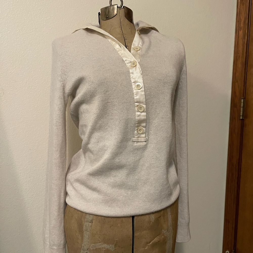J. Crew Ivory Cashmere Sweater